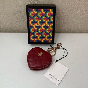Kurt Geiger Kensington Red Heart Mirror Bag Charm